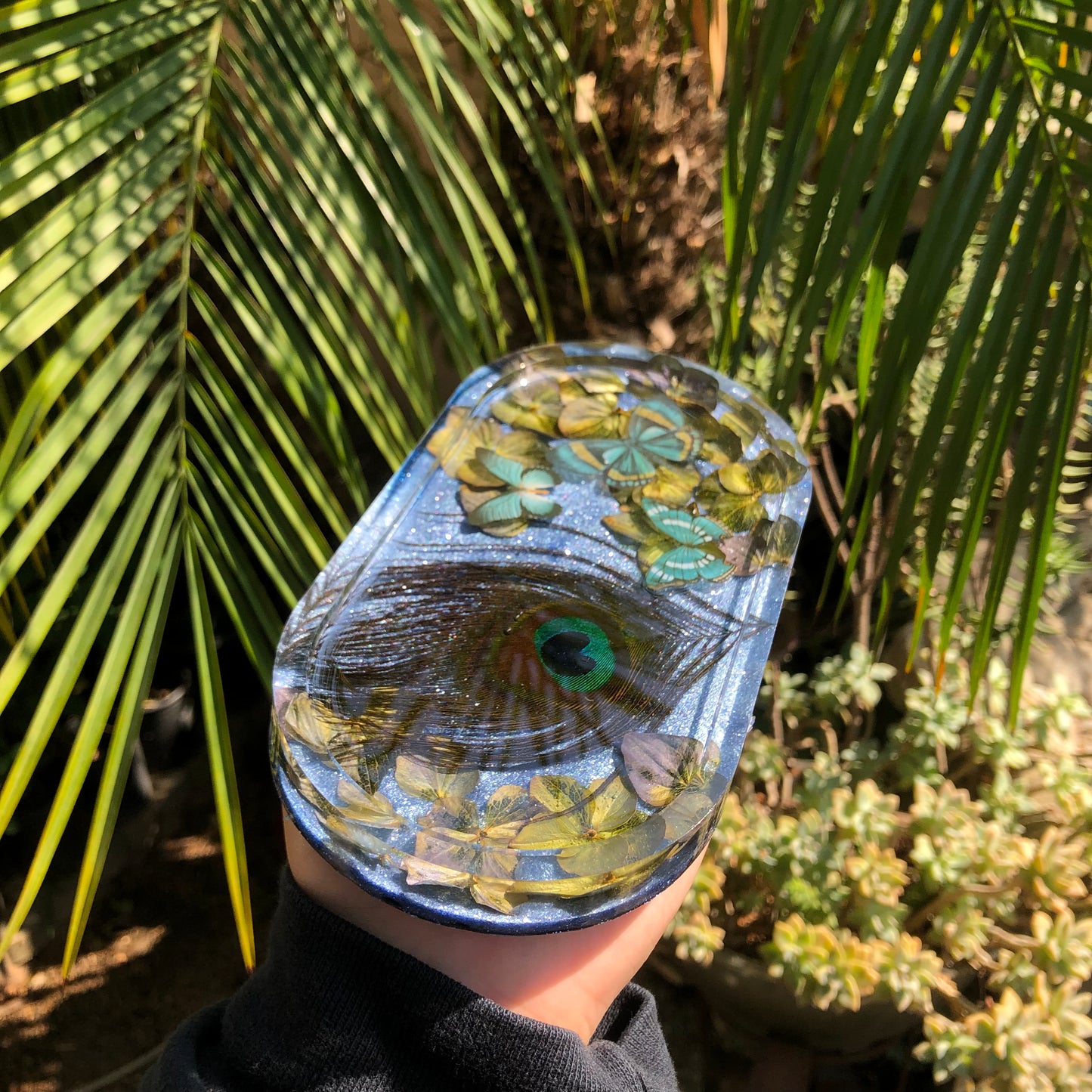 Butterfly Oval Trinket Tray