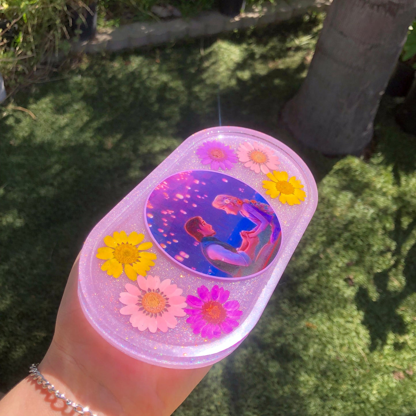 Tangled Inspired 🌸🦎 Oval Trinket Tray
