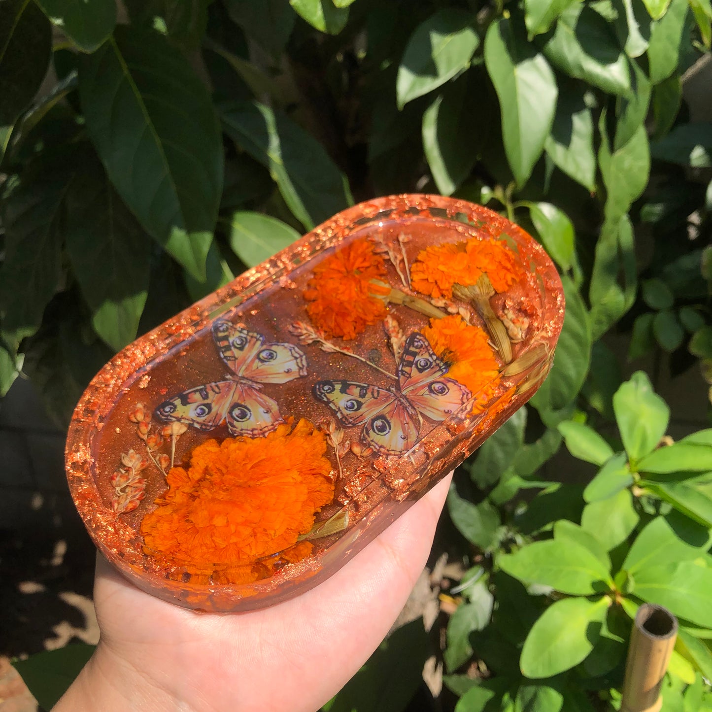 Butterfly Oval Trinket Tray