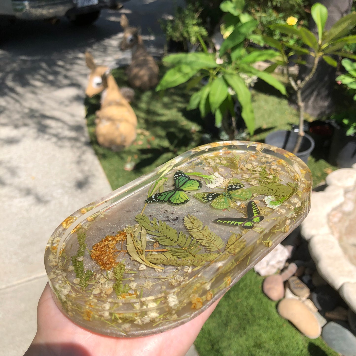 Butterfly Oval Trinket Tray