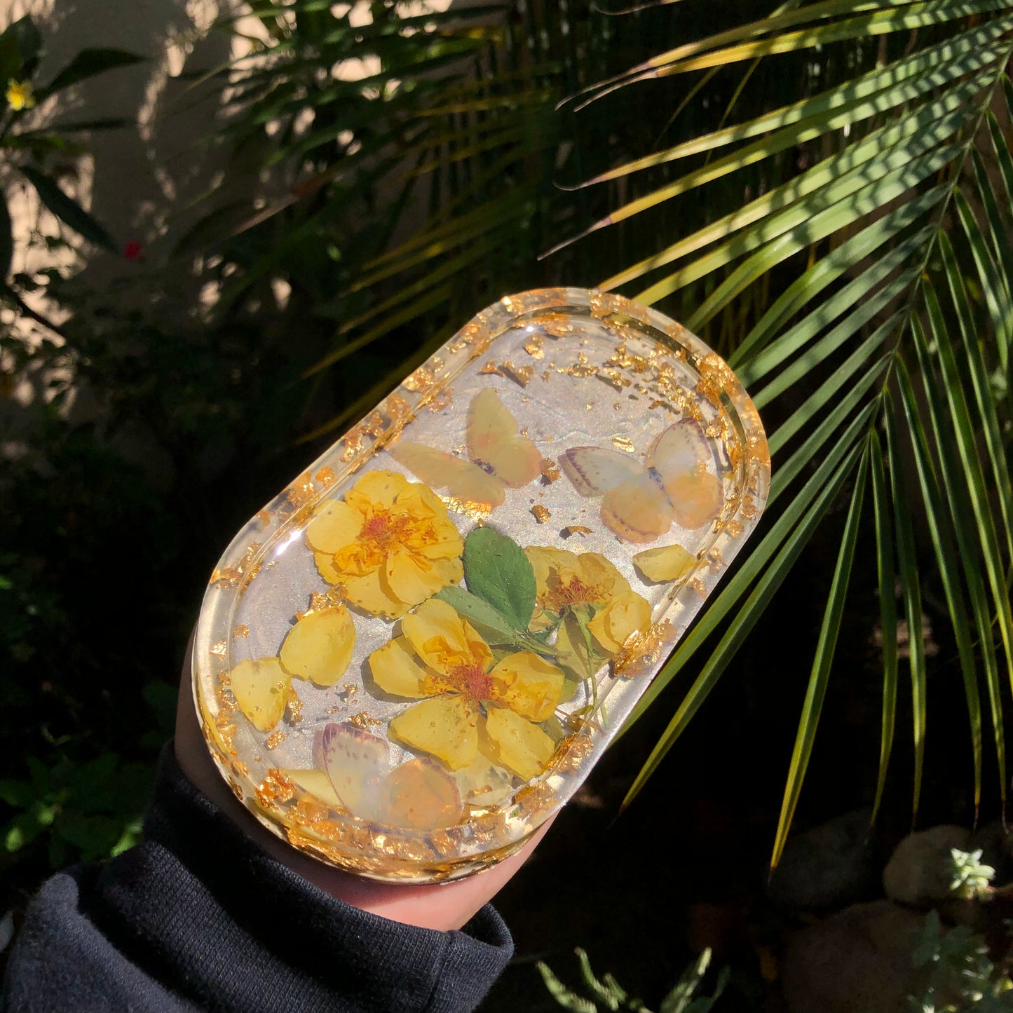 Butterfly Oval Trinket Tray