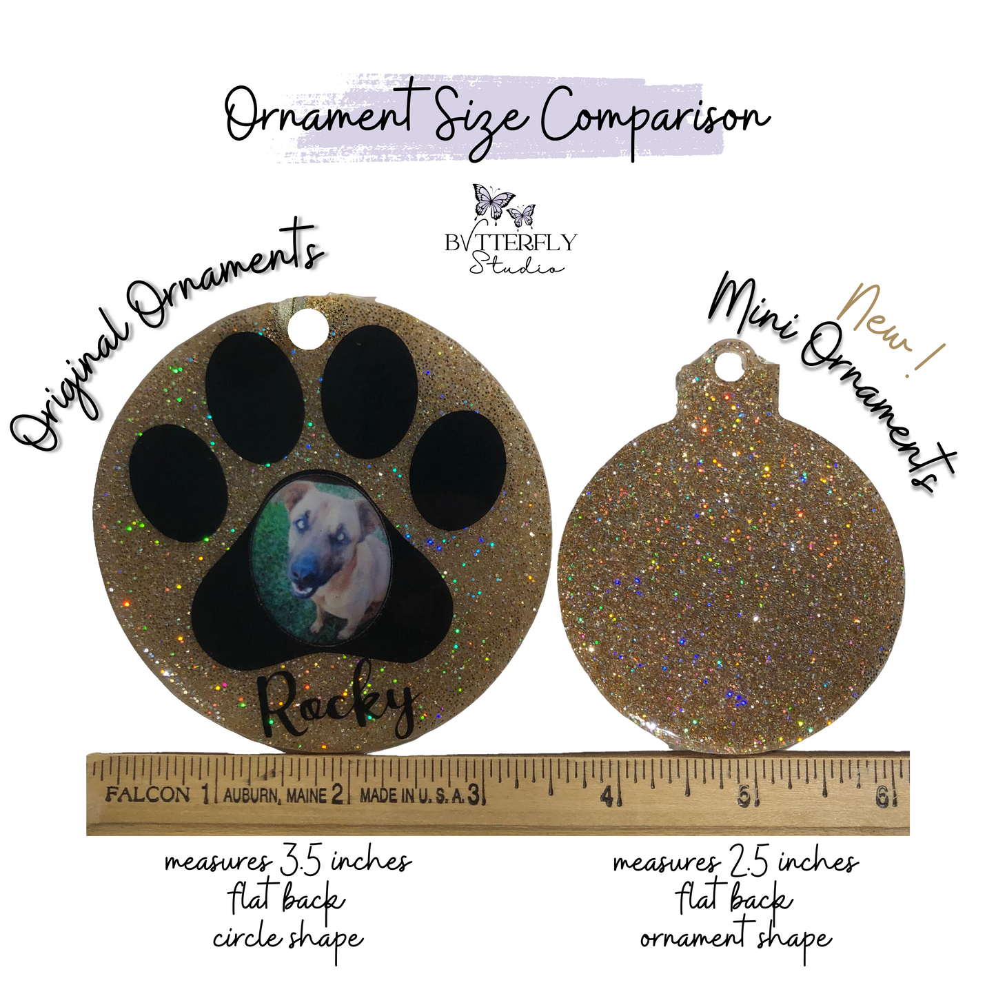 Mini Custom Christmas Ornament - wording only