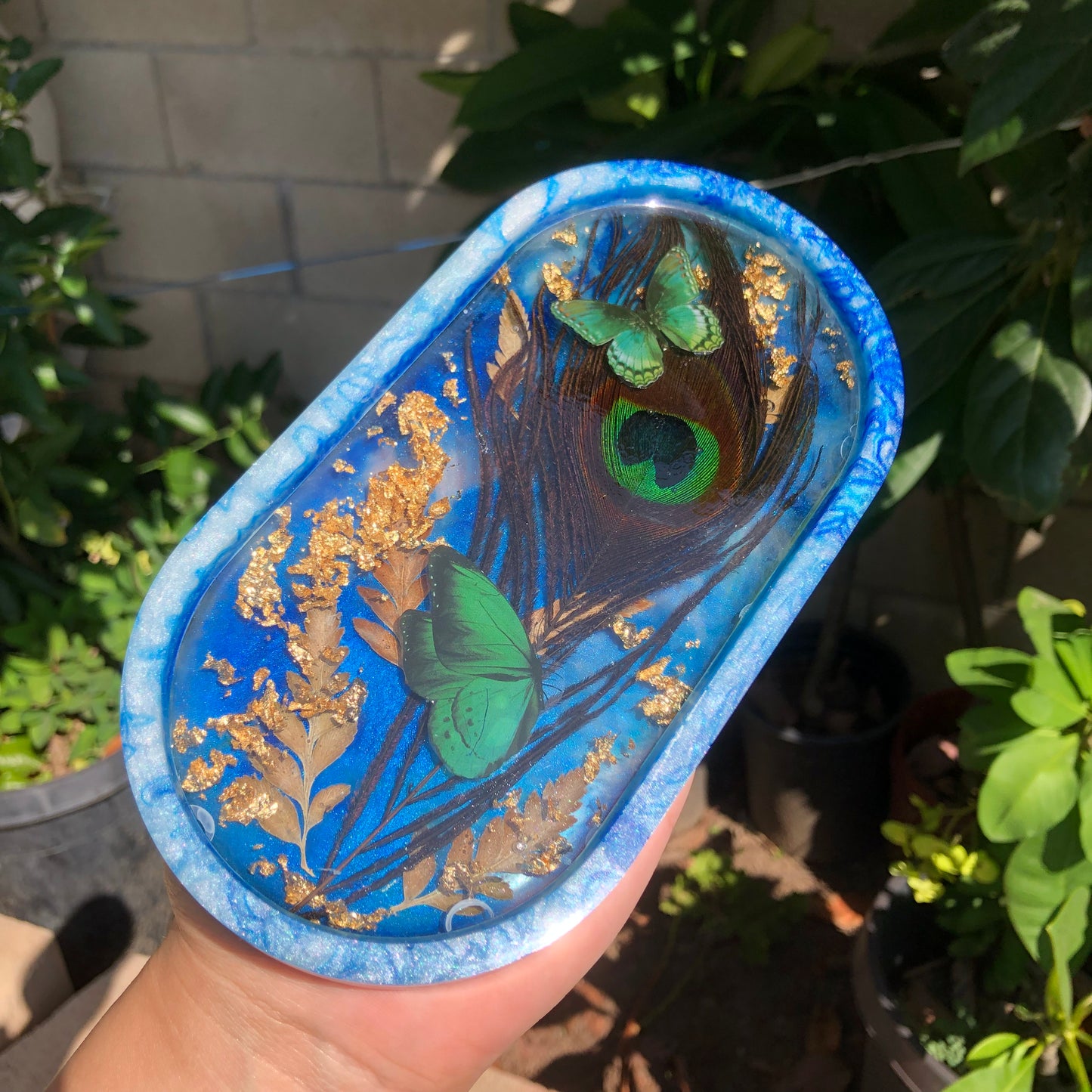 Butterfly Oval Trinket Tray