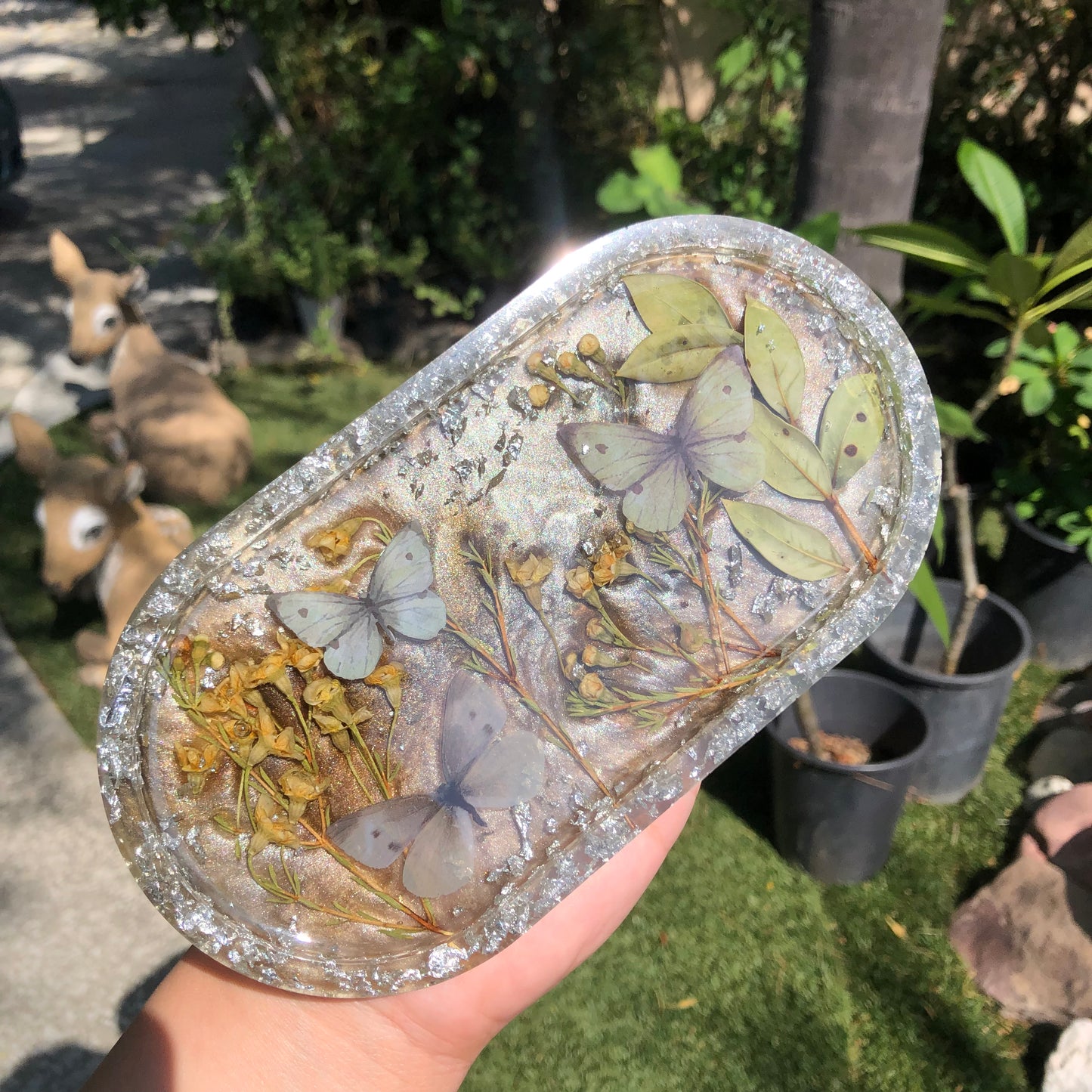 Butterfly Oval Trinket Tray