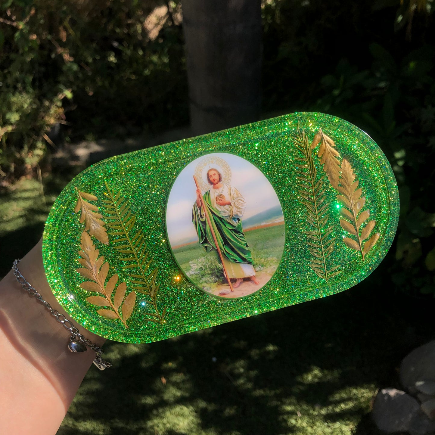 San Judas 🌿💚 Oval Trinket Tray