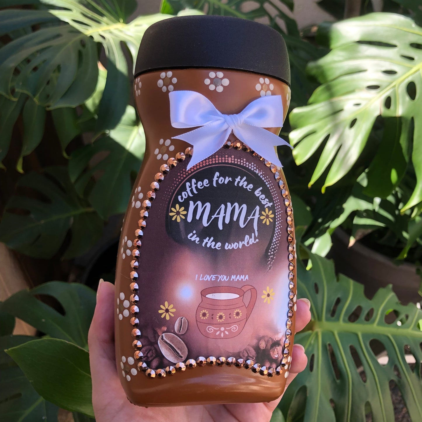 Custom Coffee Jar Medium 7oz jar Premade/Ready to Ship-DESIGN26