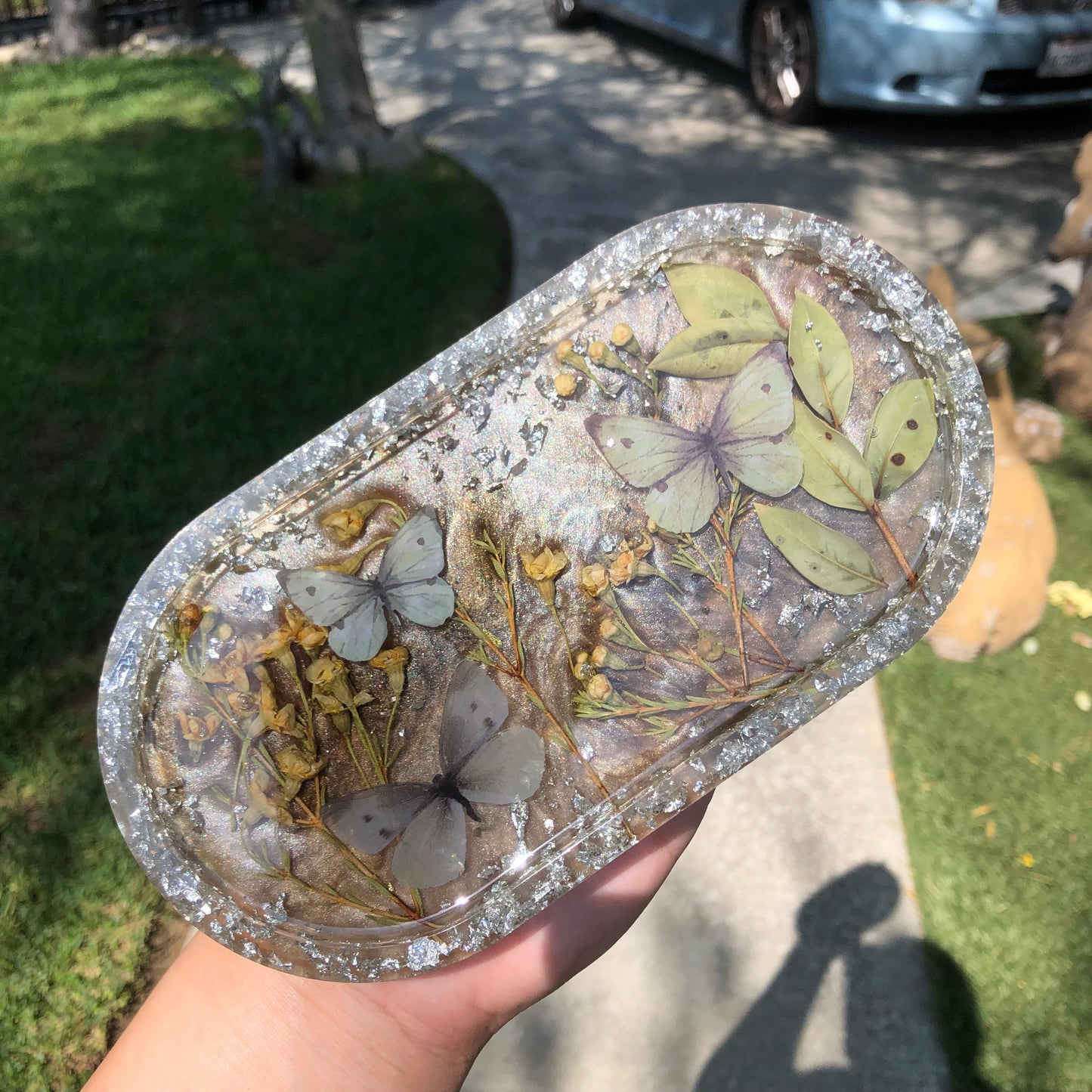Butterfly Oval Trinket Tray