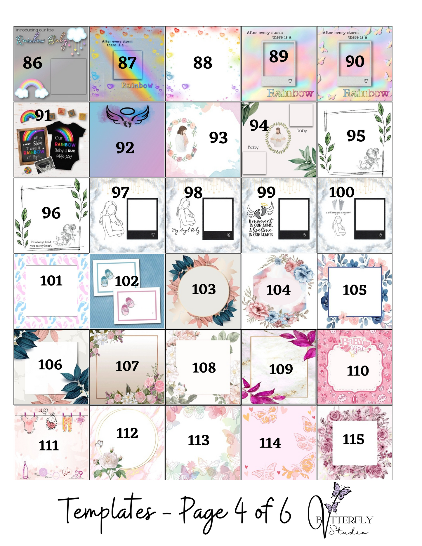 Ultrasound Pregnancy Belly/Baby Shadow Box - Floral Border