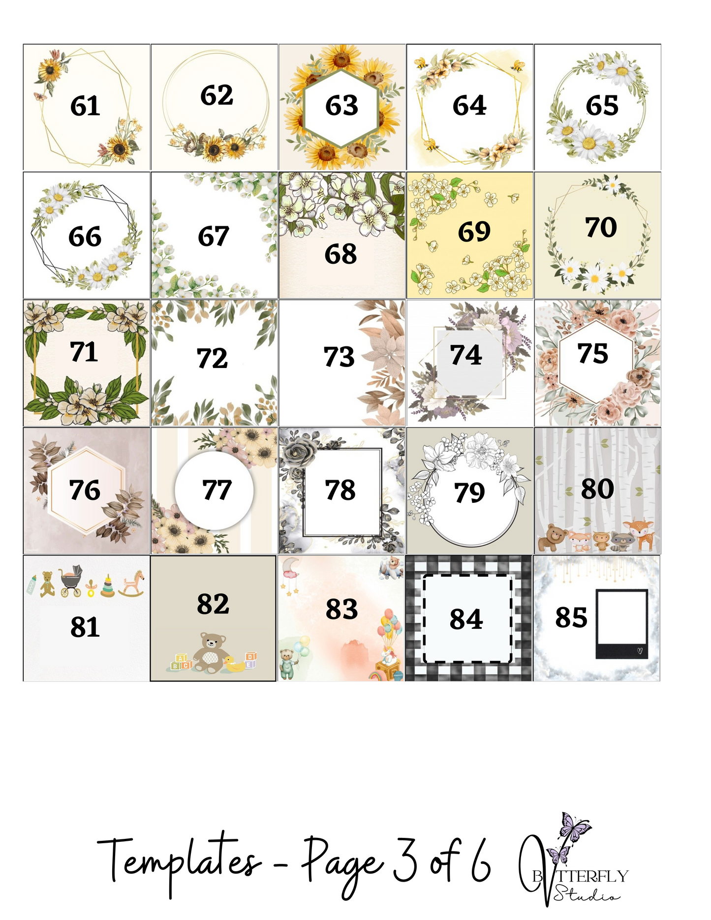 Ultrasound Pregnancy Belly/Baby Shadow Box - Floral Border
