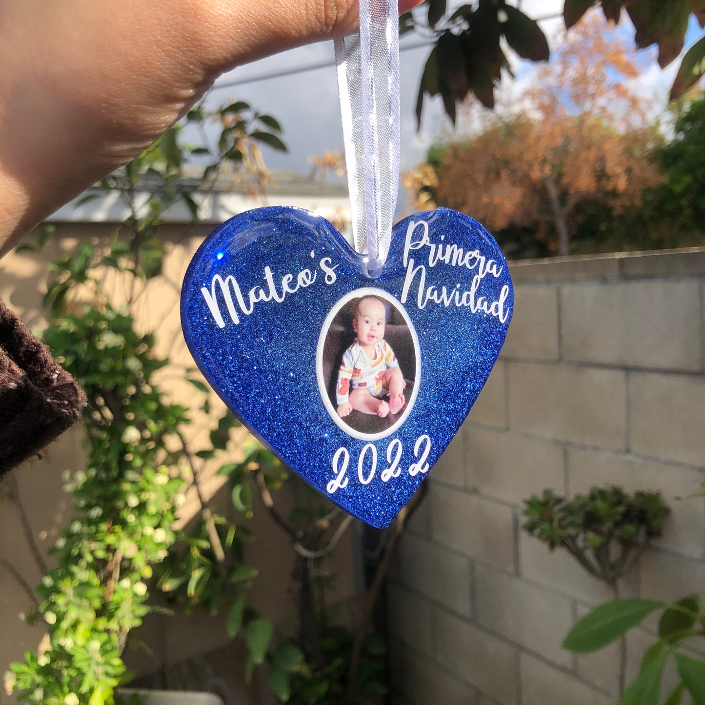 Custom Wording Heart Christmas Ornament