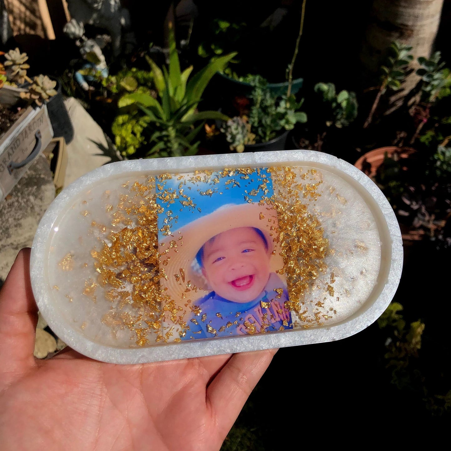 Custom Photo Oval Trinket Tray