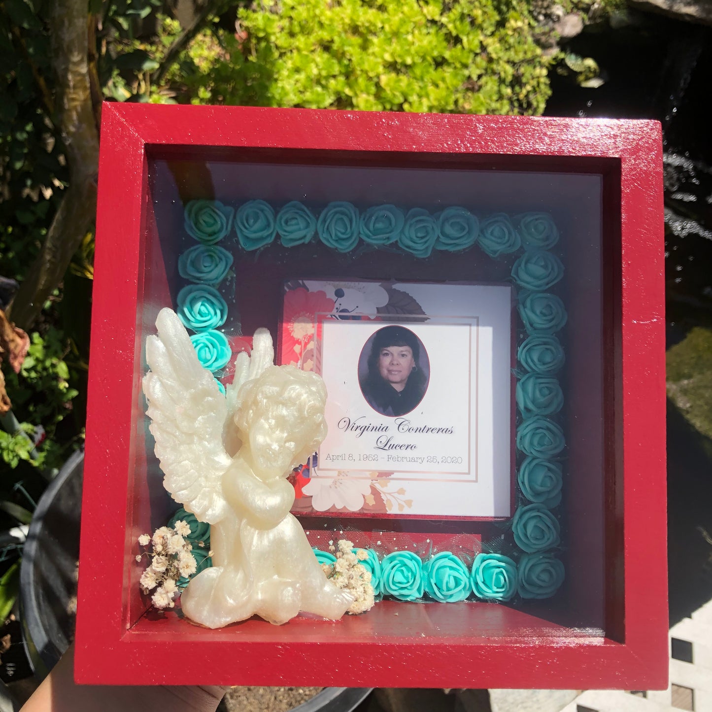 Angel Shadow Box - Rose Border