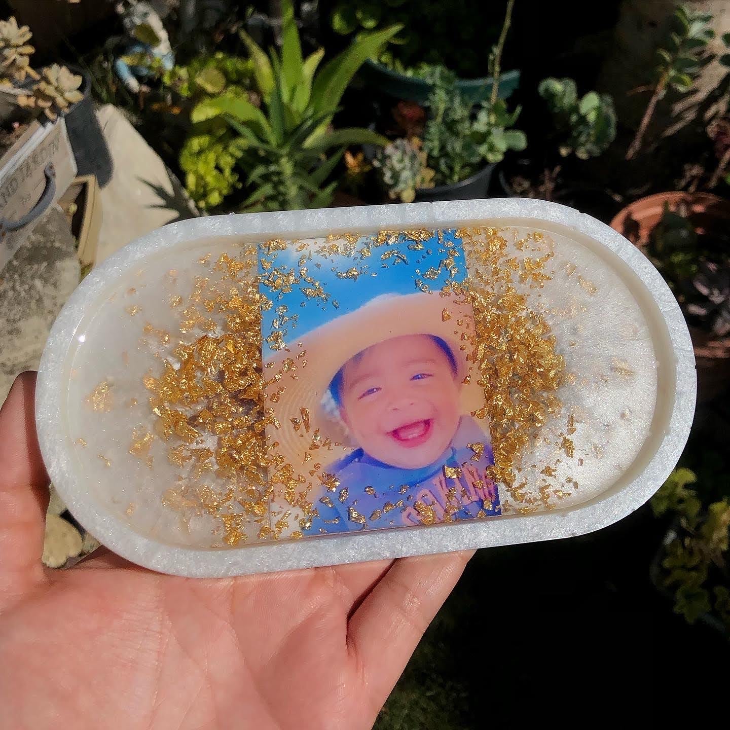 Custom Photo Oval Trinket Tray