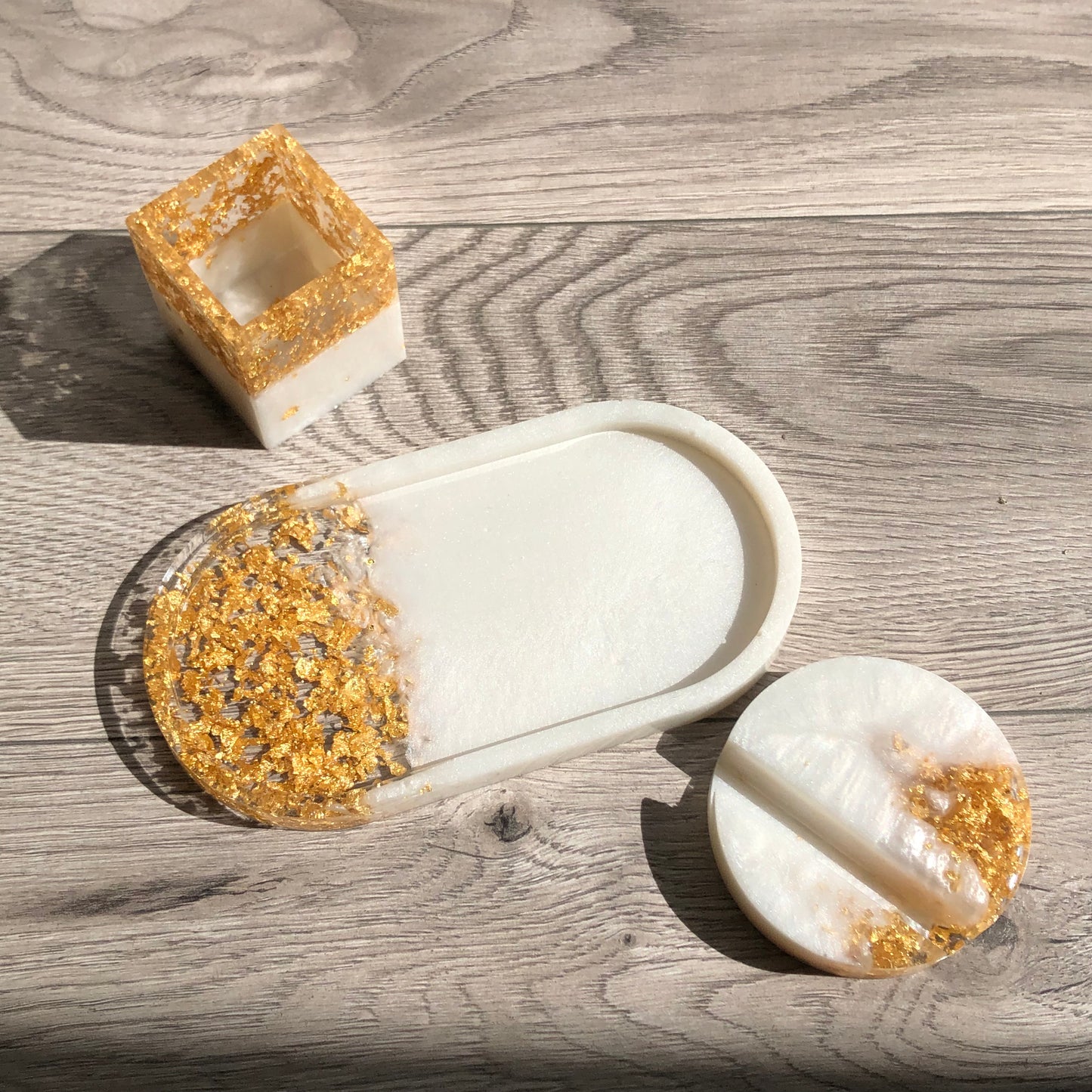 Office Essential Set - White & Gold