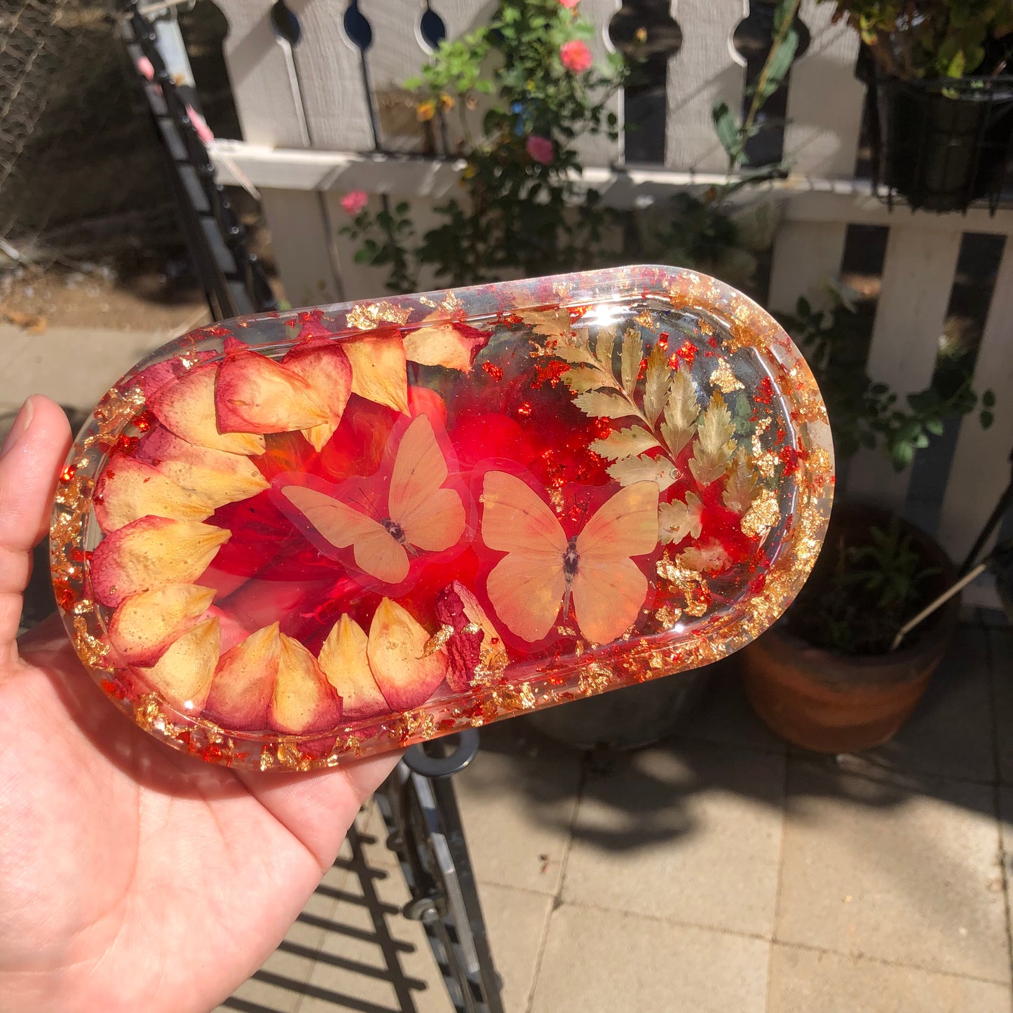 Butterfly Oval Trinket Tray