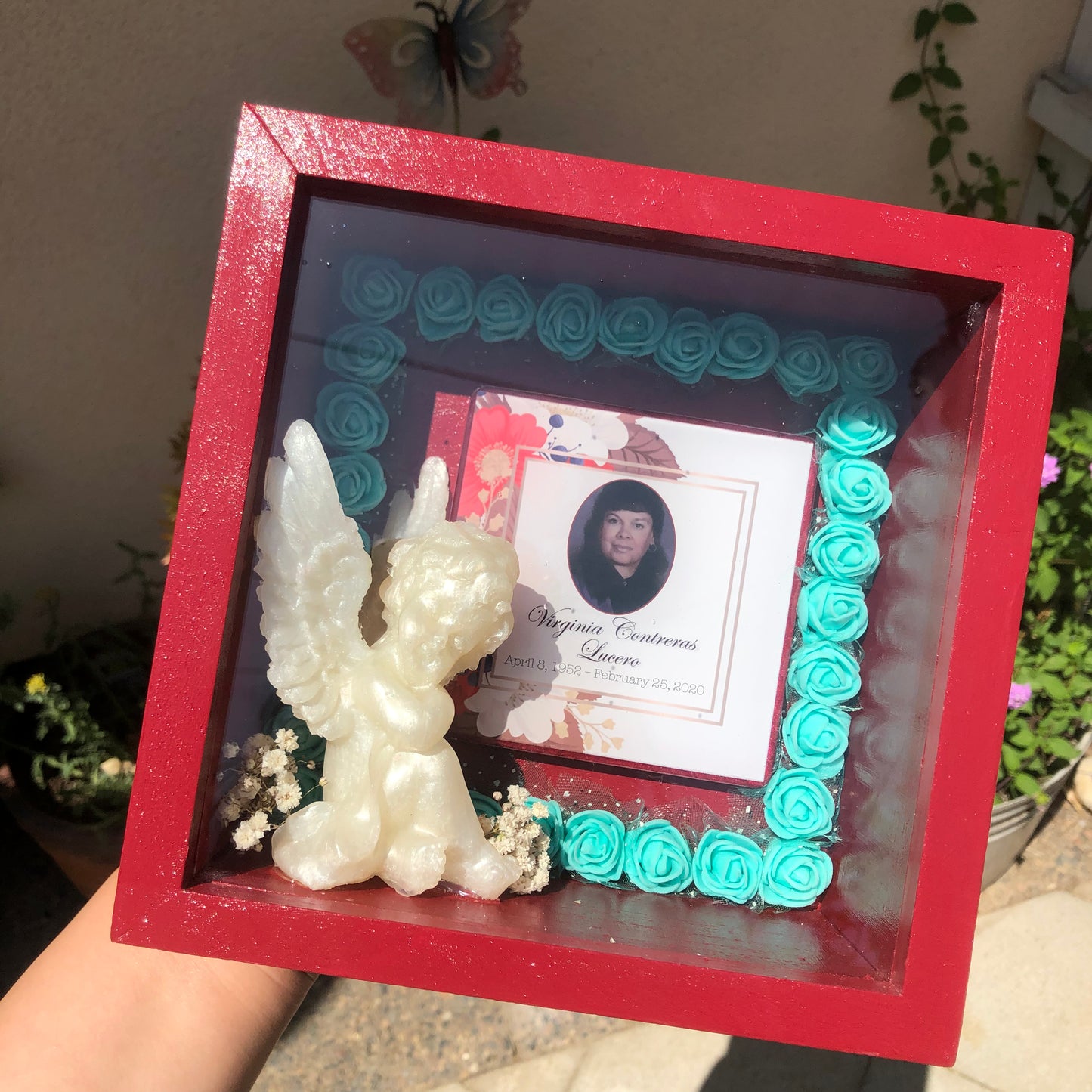 Angel Shadow Box - Rose Border