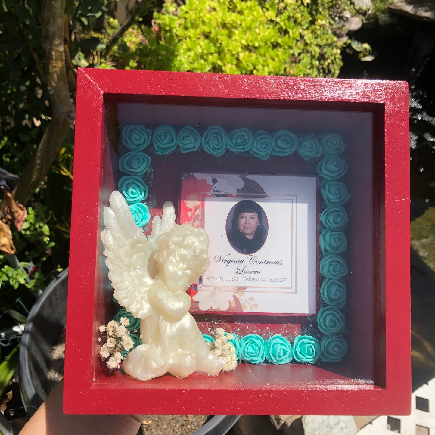 Angel Shadow Box - Rose Border