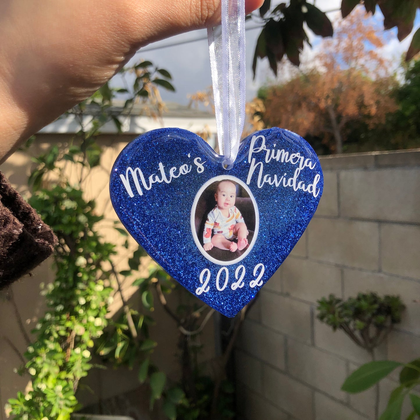 Custom Wording Heart Christmas Ornament