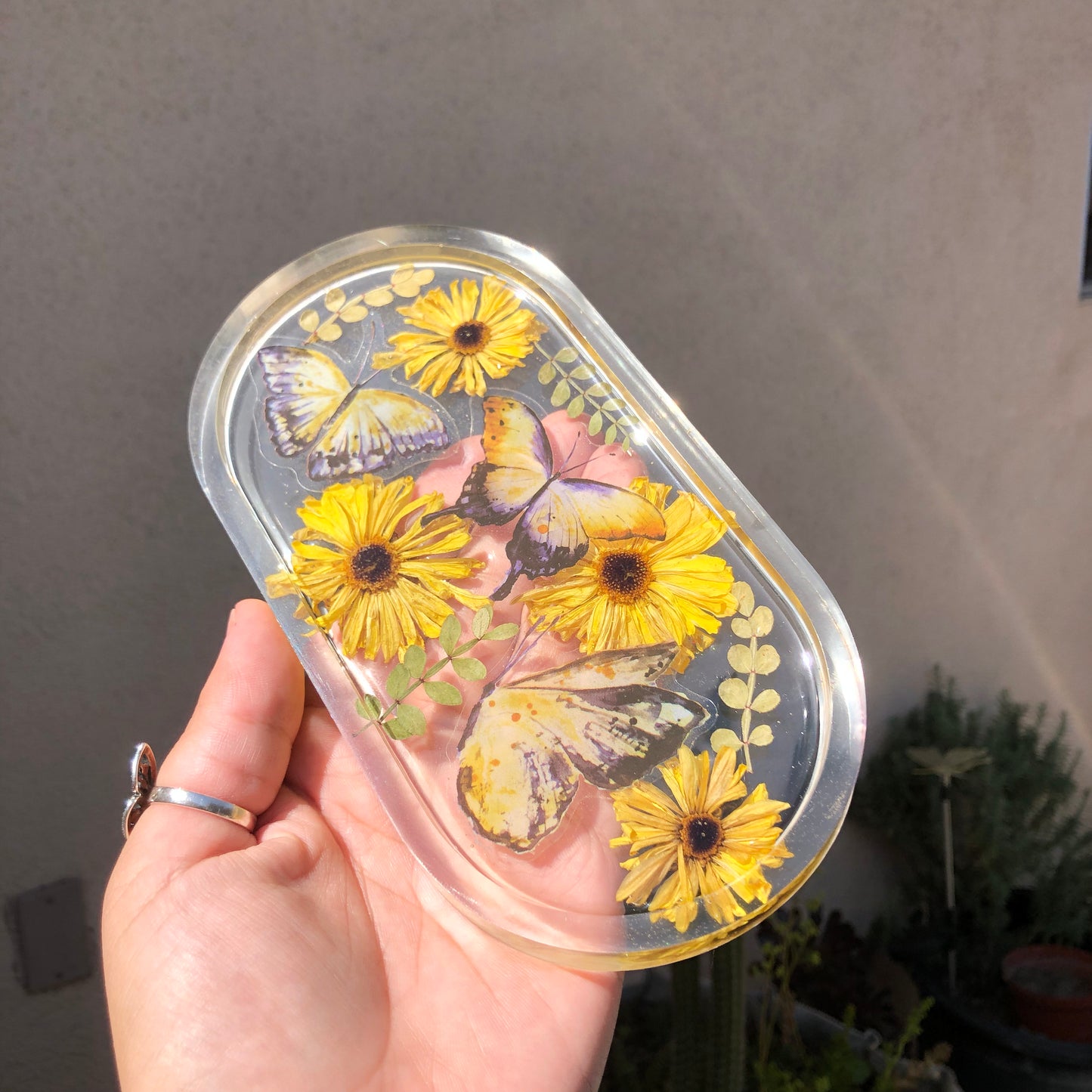 Butterfly Oval Trinket Tray
