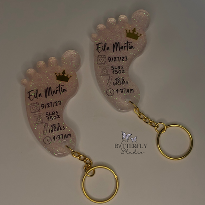 Baby Footprint Keychain