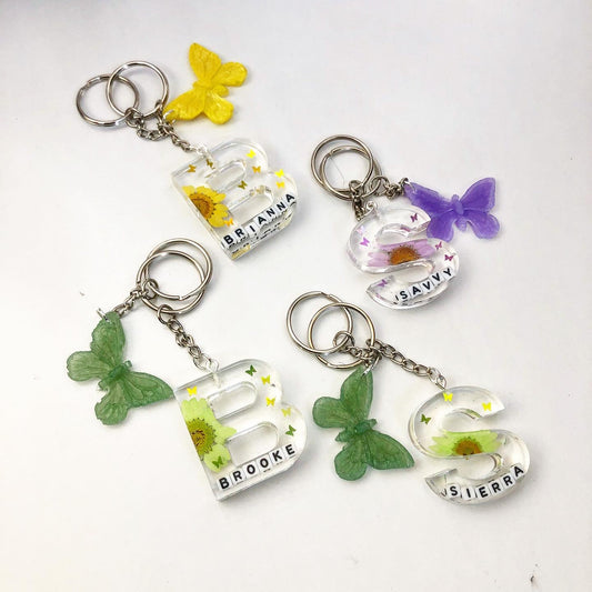 Name & Butterfly Keychain Set