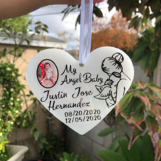 Angel Baby Heart Ornament